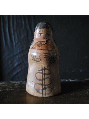 Tonala Vintage Mexican Handmade Pottery Nativity Figurine Folk Art